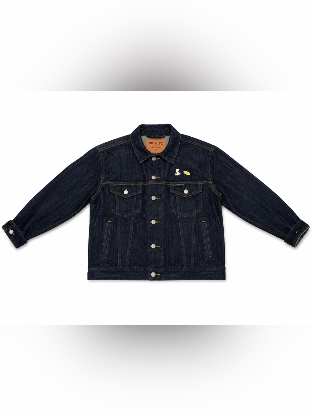 Hermosa Raw Denim Jacket Men’s Dark Wash Trucker Jacket Streetwear Workwear